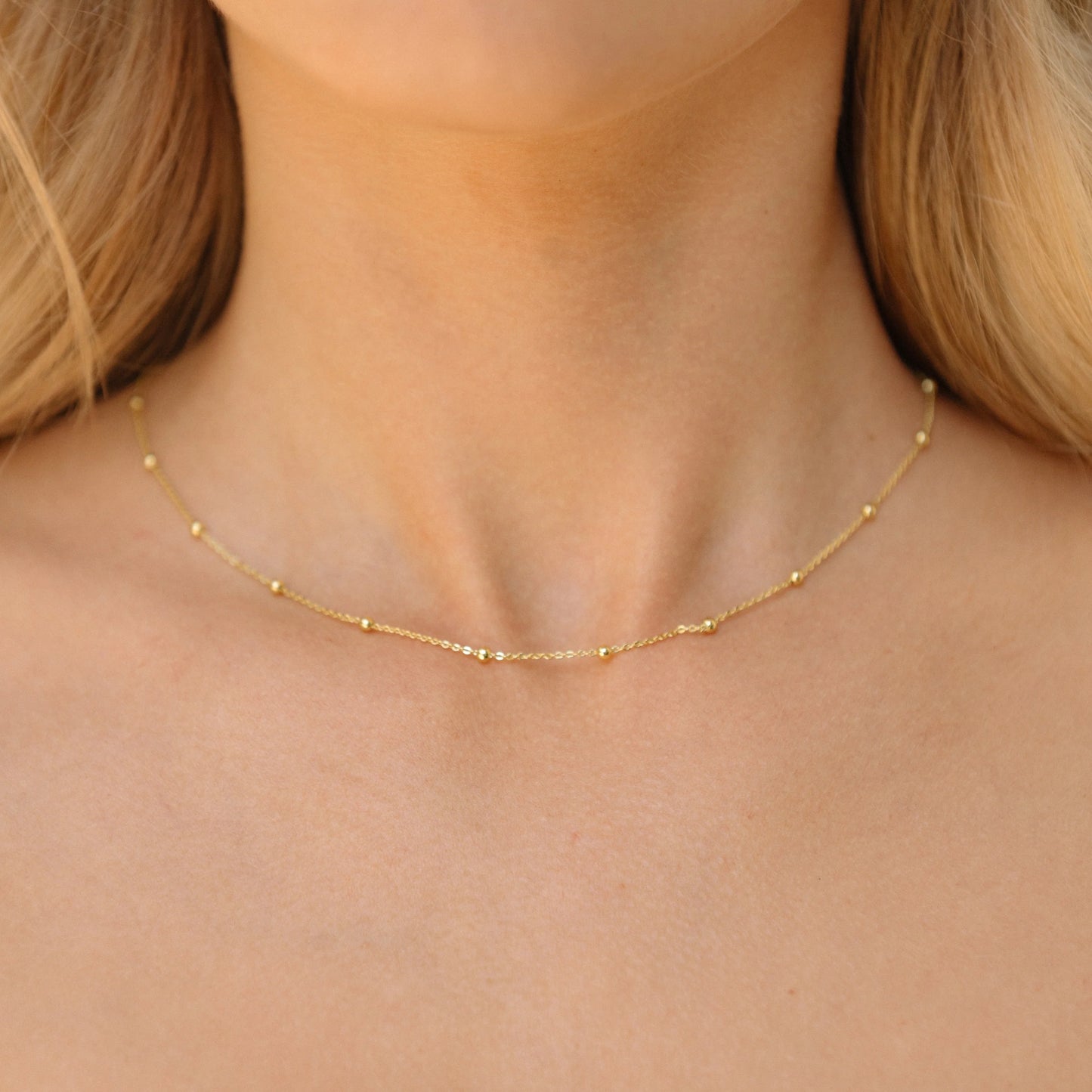 14K Gold-Filled Satellite Bead Chain - Length Options: 16", 18", 20"