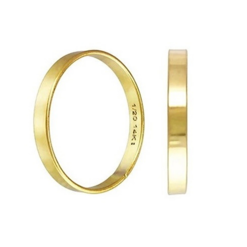 Flat band ring