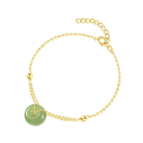 Preston Gold Bracelet in Nephrite Crystal