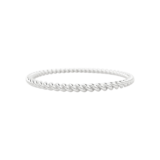 sterling silver dainty twist stacking ring