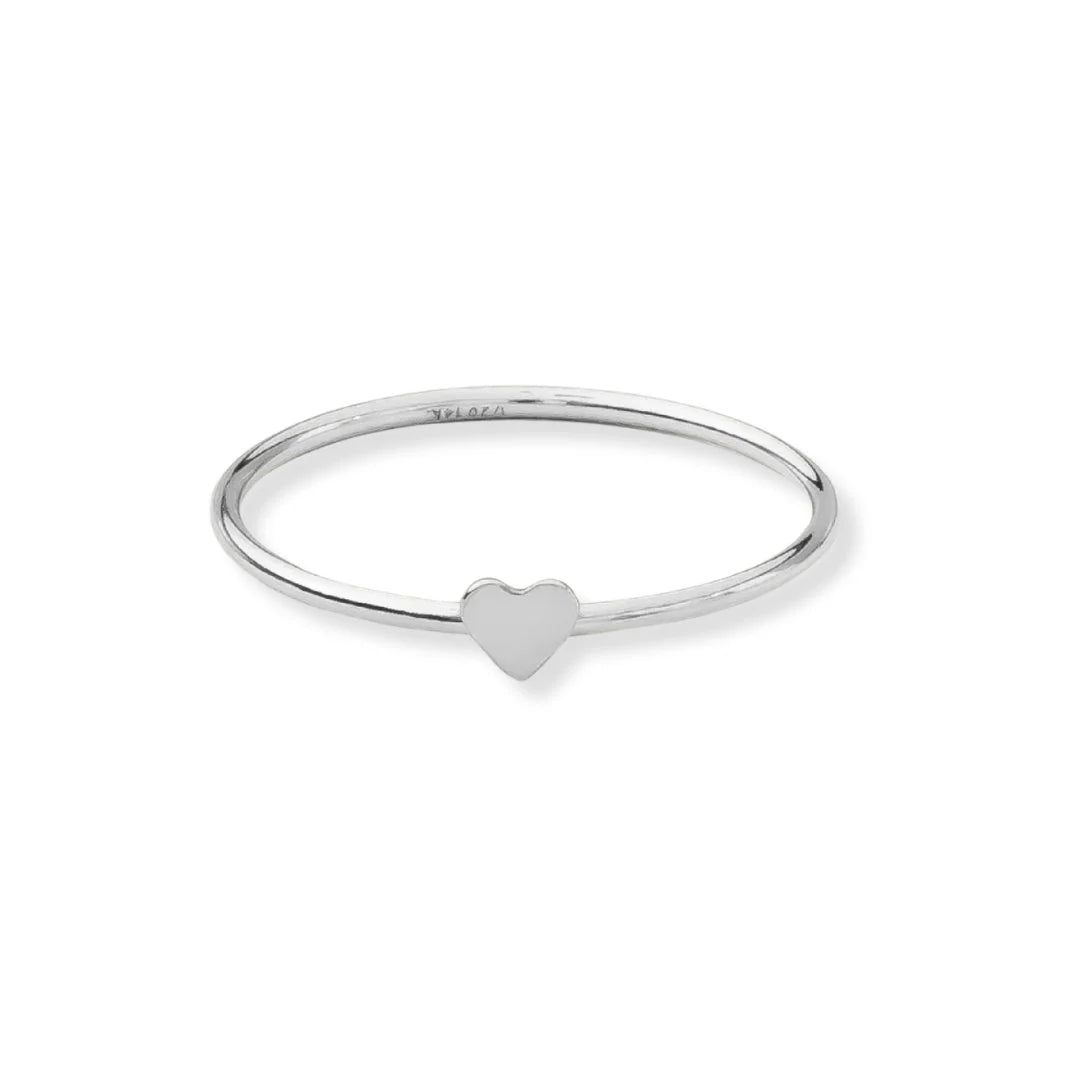 sterling silver dainty heart ring